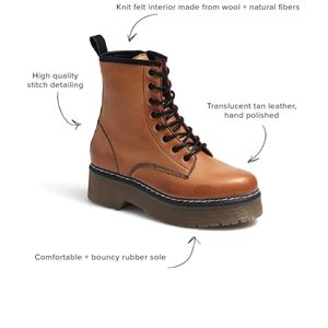 Roolee Elvis Platform Boots, size 40 (8.5), in color "Peru"